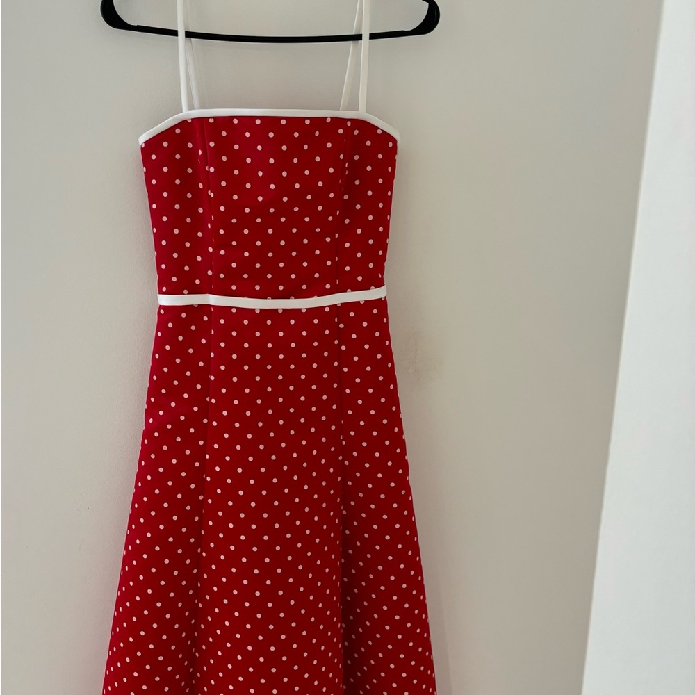 vintage red polka dot dress